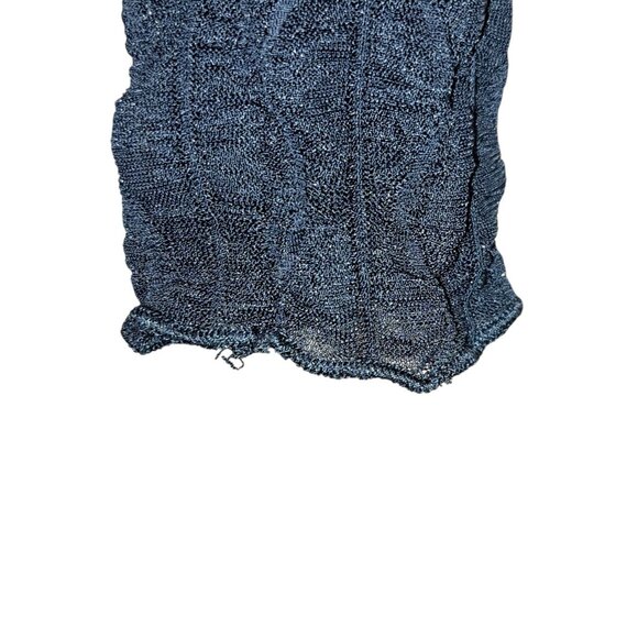 Motel Rocks Womens Sheer Crinkle Mesh Tie Front Crop Top Black Long Sleeve Small - Picture 2 of 7